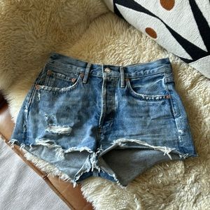 AGOLDE Denim buttonfly jeans shorts
